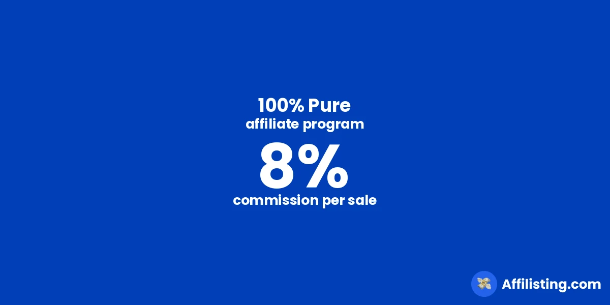 100% Pure affiliate program