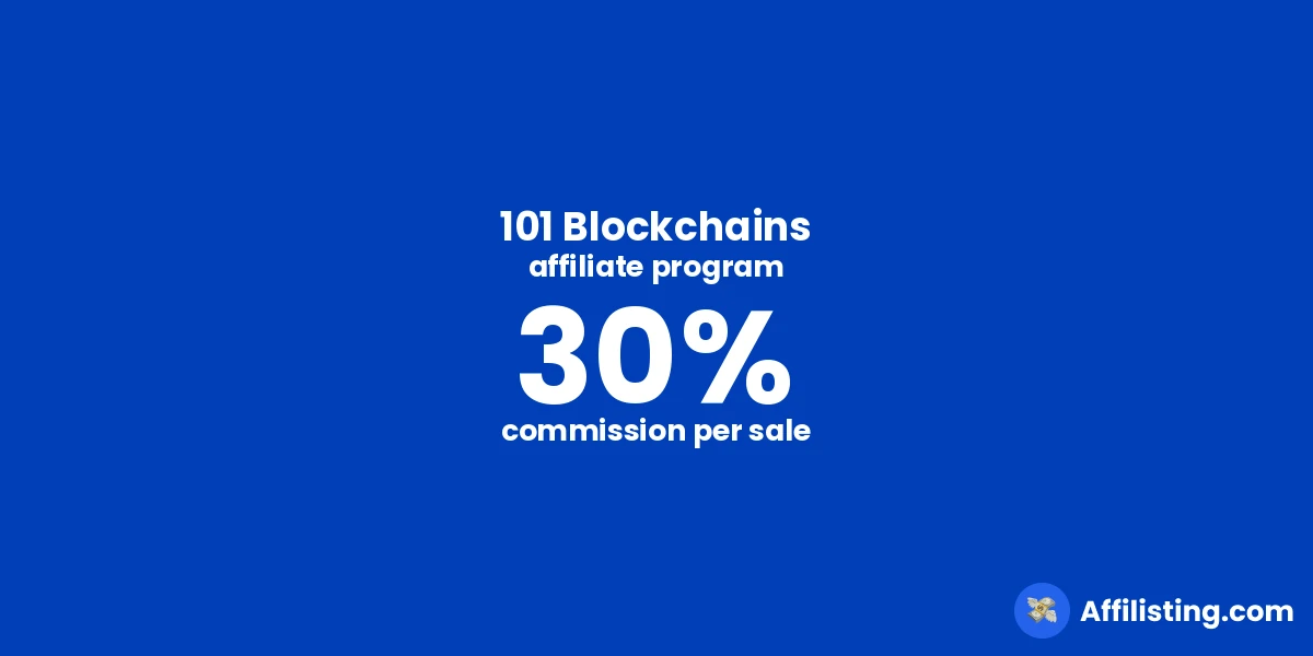 101 Blockchains affiliate program