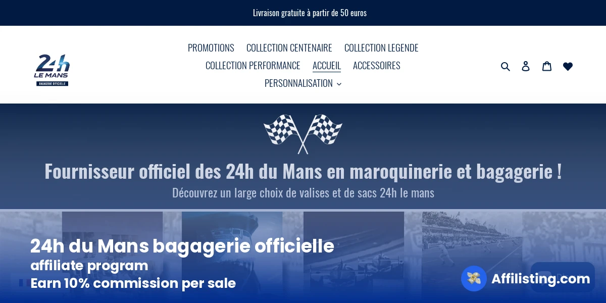 24h du Mans bagagerie officielle affiliate program