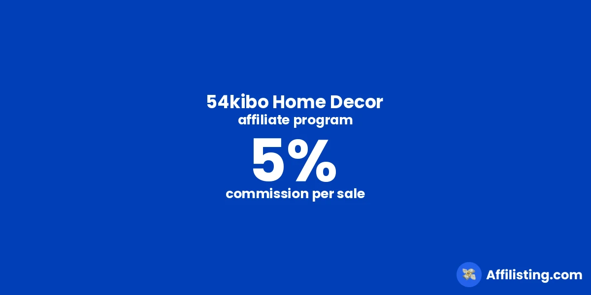 54kibo Home Decor affiliate program