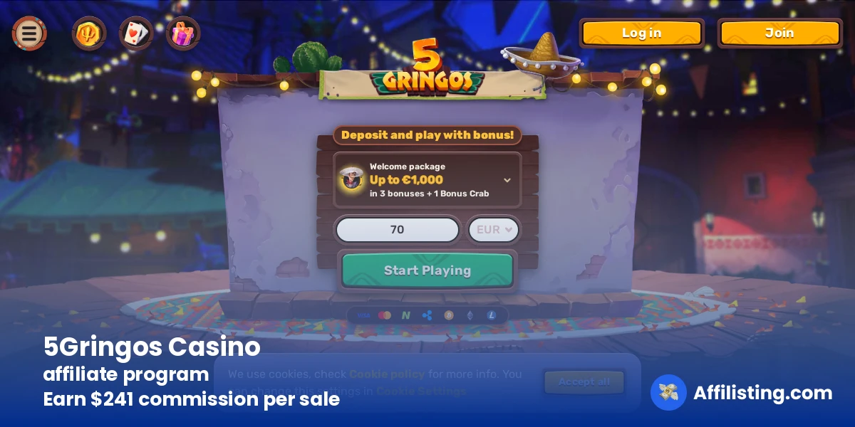5Gringos Casino affiliate program