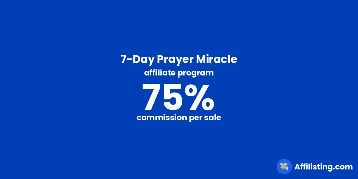 7-Day Prayer Miracle affiliate program