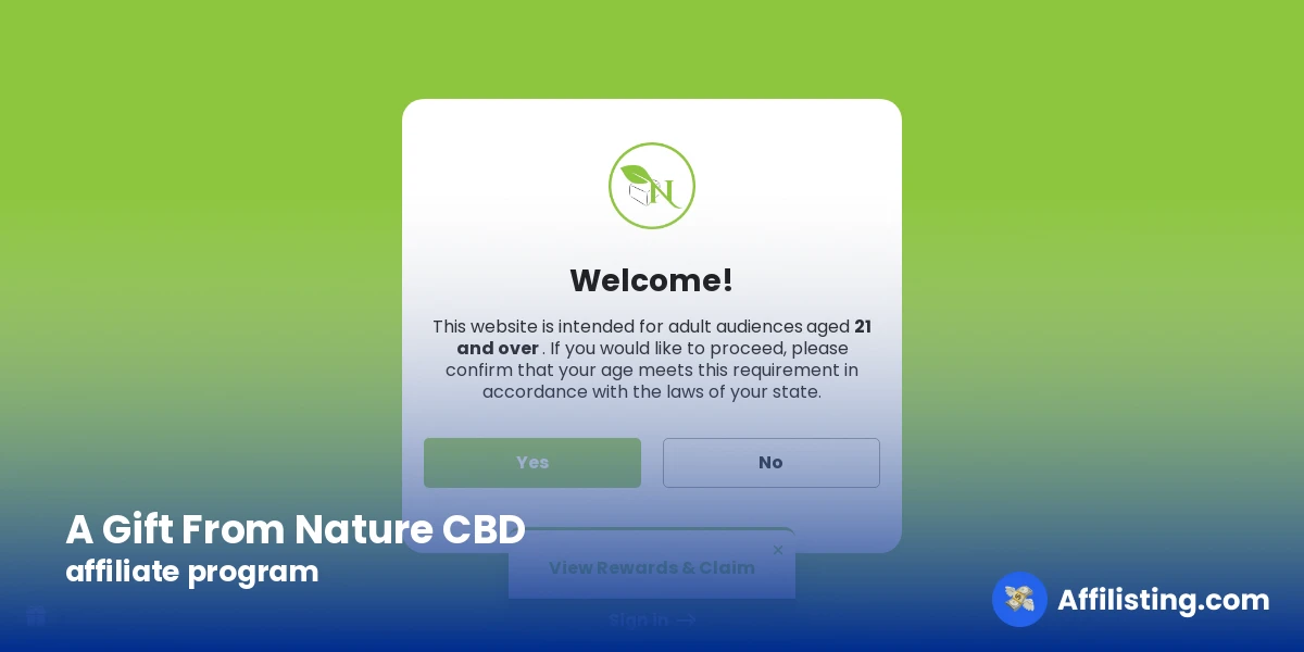 A Gift From Nature CBD affiliate program