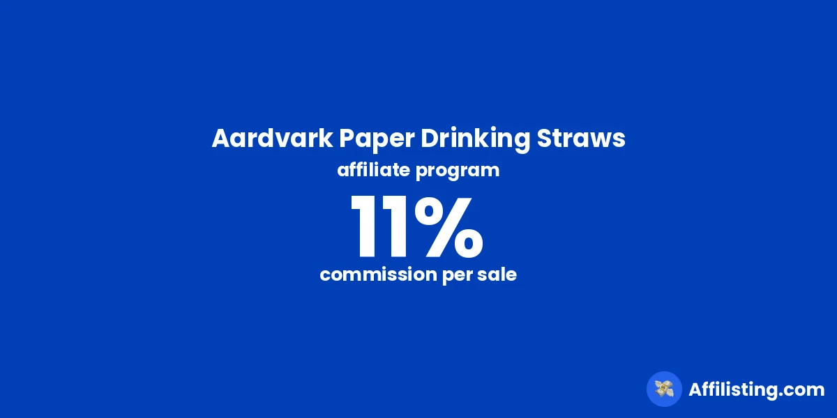 Aardvark Paper Drinking Straws affiliate program