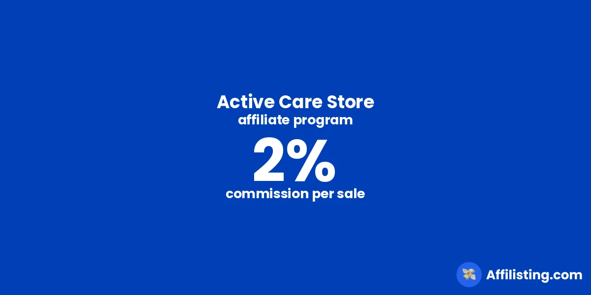 Active Care Store affiliate program