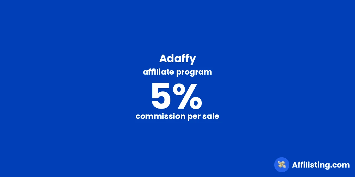 Adaffy affiliate program