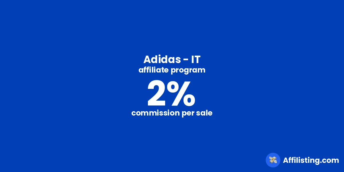 Adidas - IT affiliate program