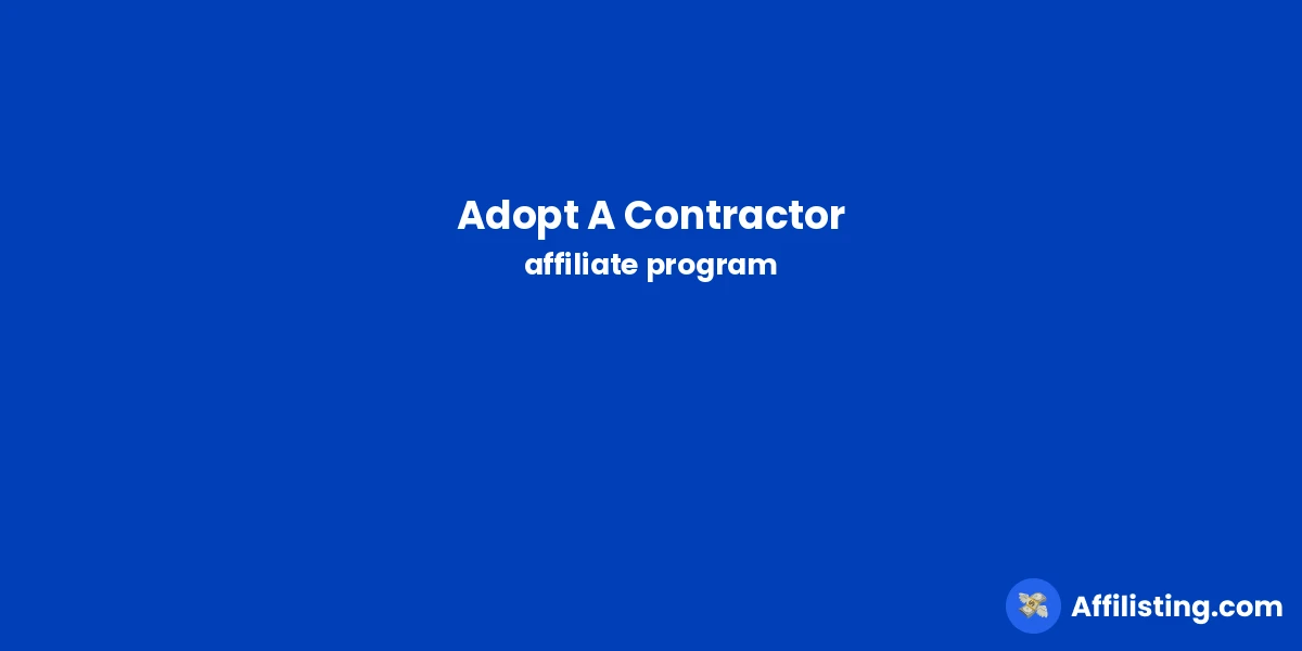 Adopt A Contractor affiliate program