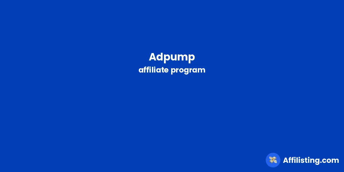 Adpump affiliate program