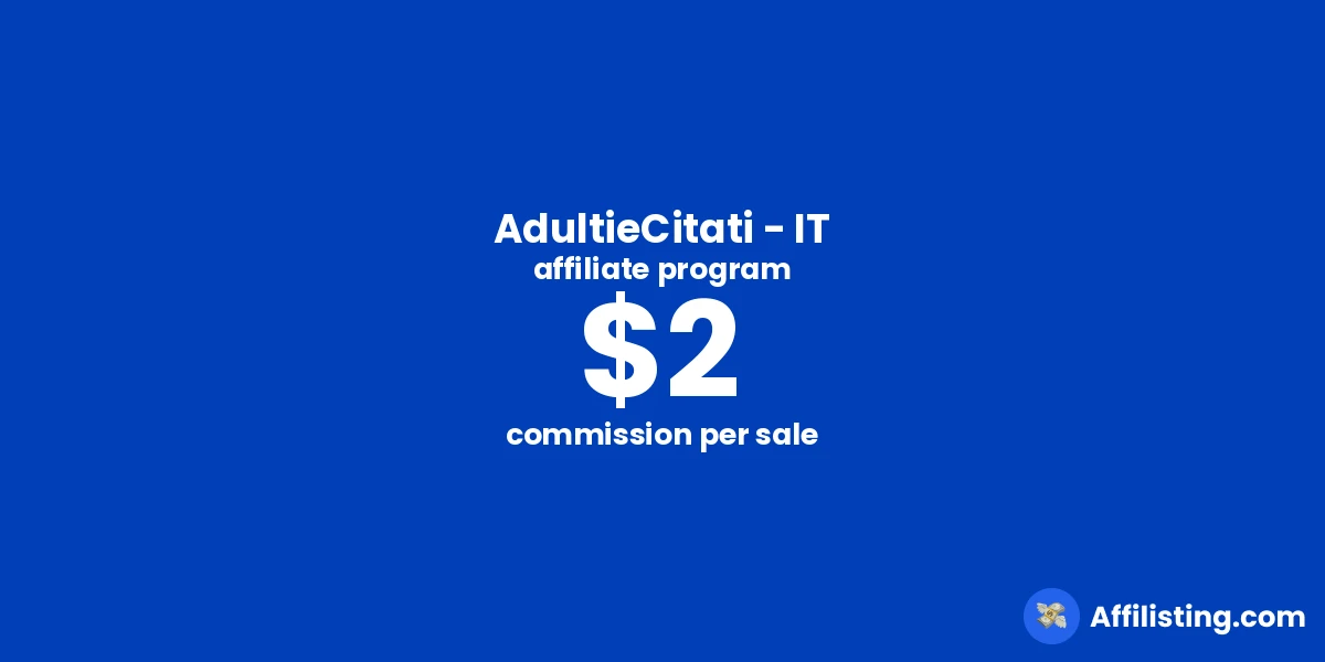 AdultieCitati - IT affiliate program