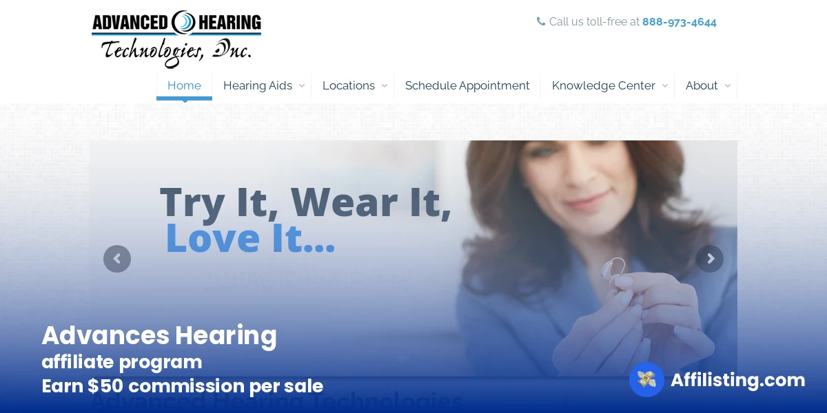 Advances Hearing affiliate program
