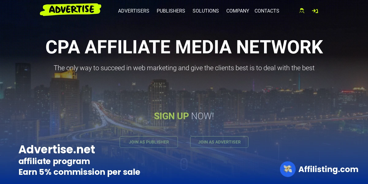 Advertise.net affiliate program