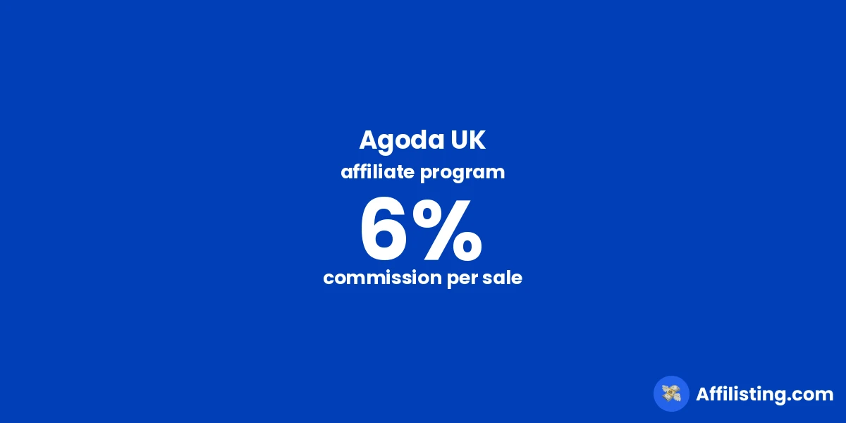 Agoda UK affiliate program