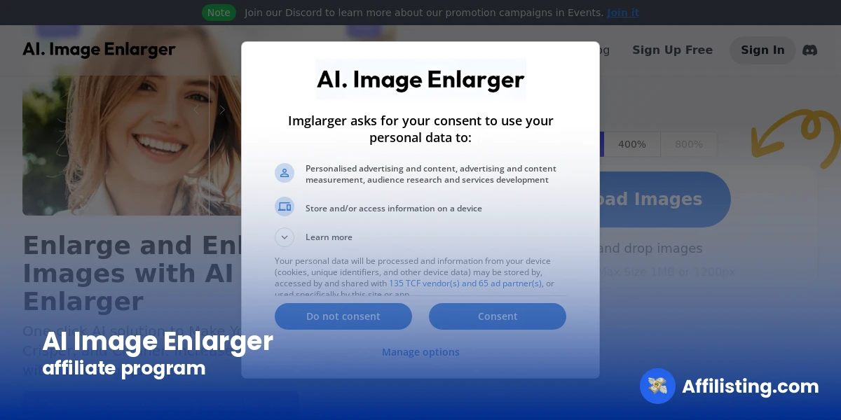 AI Image Enlarger affiliate program
