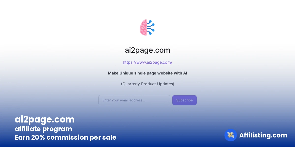 ai2page.com affiliate program