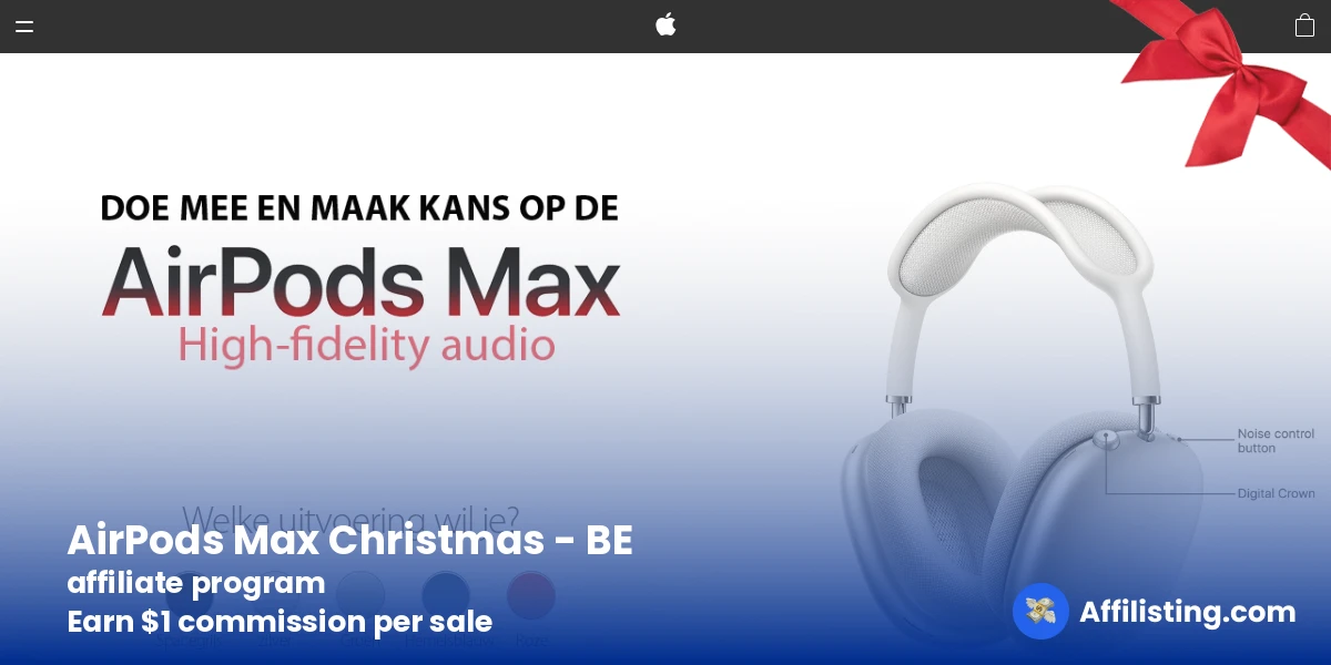 AirPods Max Christmas - BE affiliate program