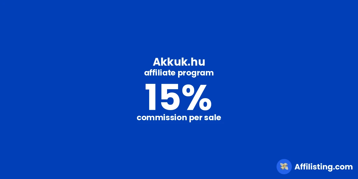 Akkuk.hu affiliate program