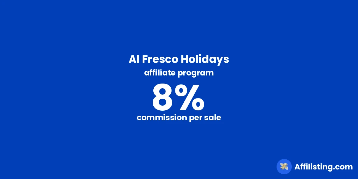 Al Fresco Holidays affiliate program