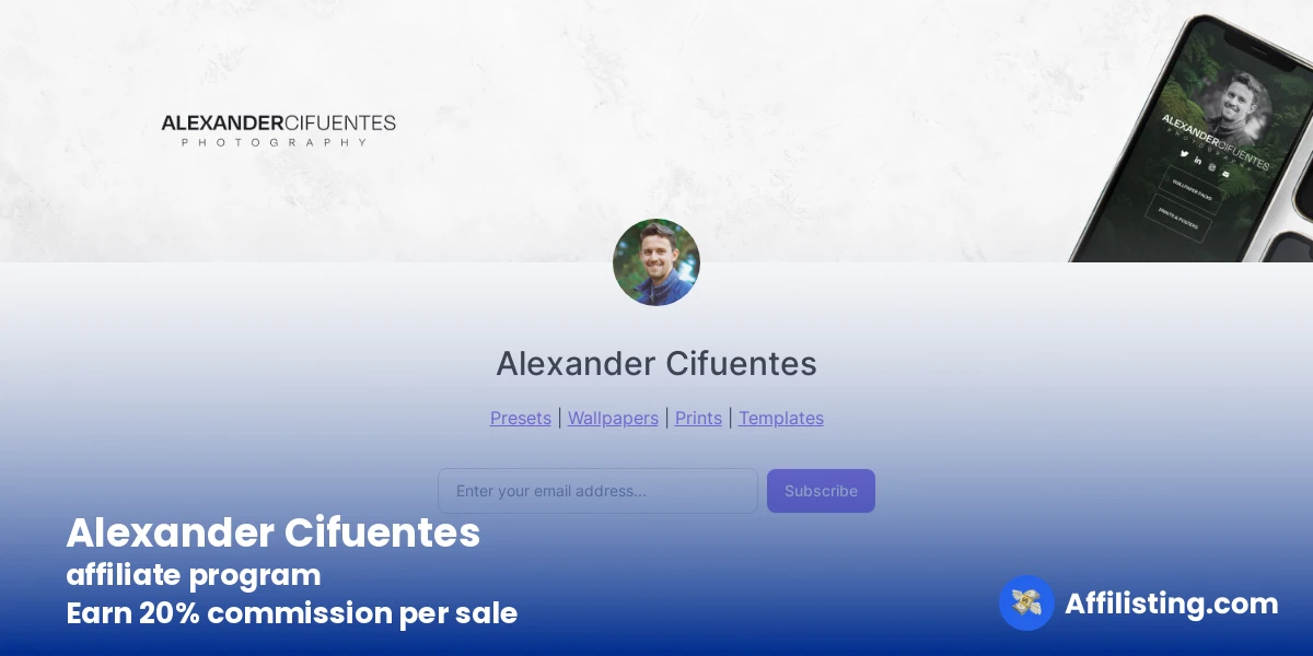 Alexander Cifuentes affiliate program