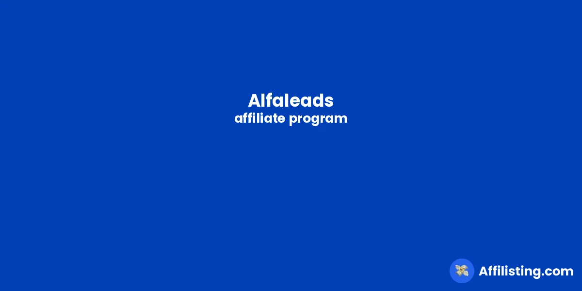 Alfaleads affiliate program