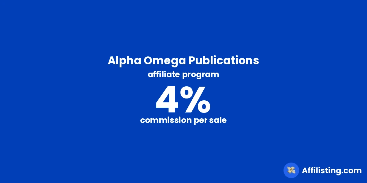 Alpha Omega Publications affiliate program