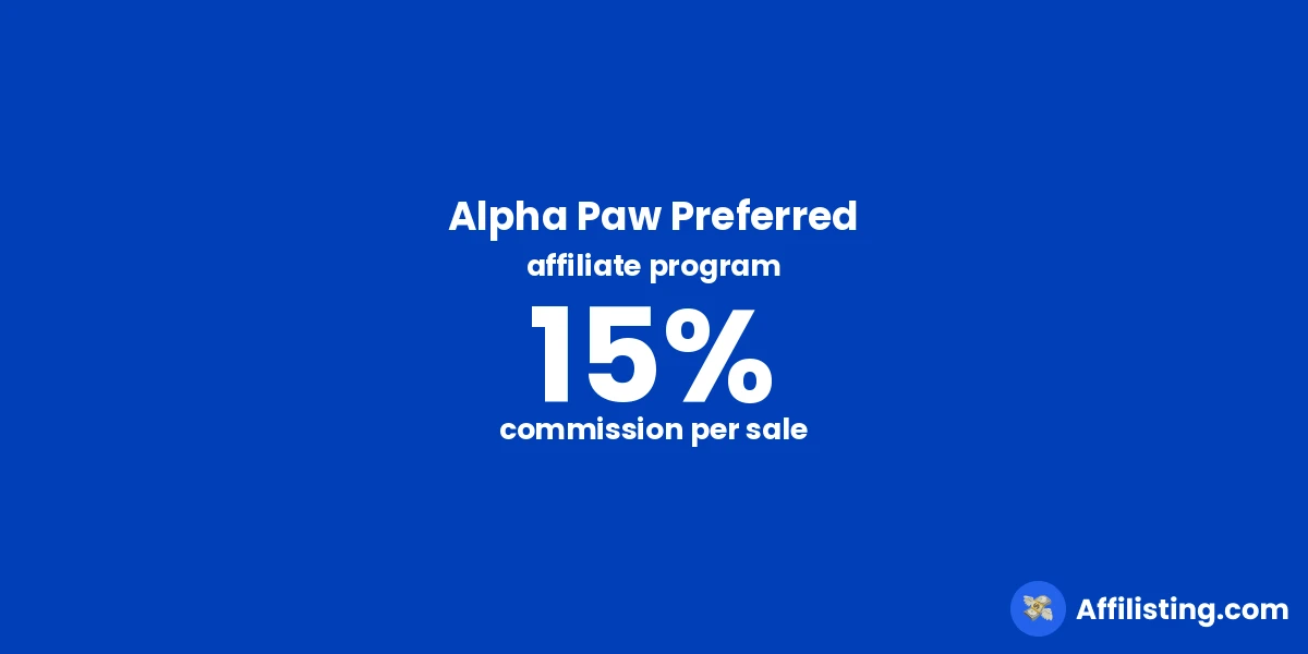 Alpha Paw Preferred affiliate program
