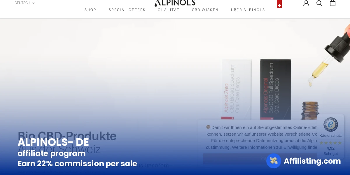 ALPINOLS- DE affiliate program