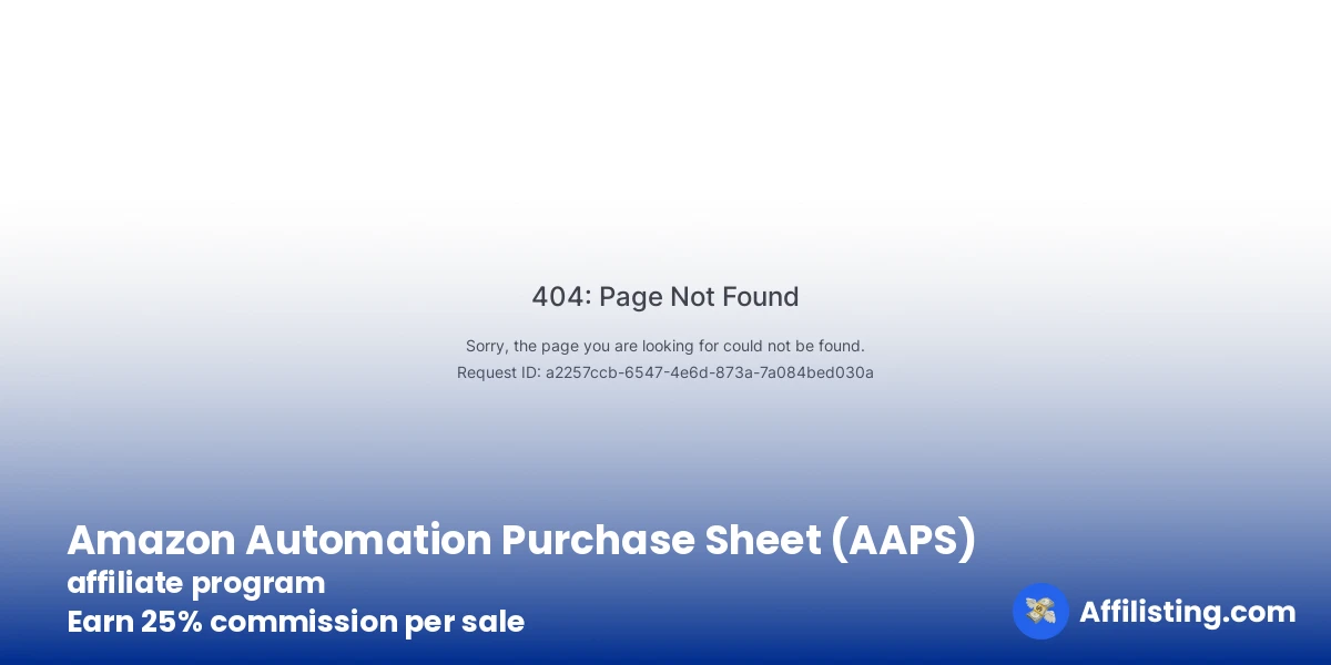 Amazon Automation Purchase Sheet (AAPS) affiliate program