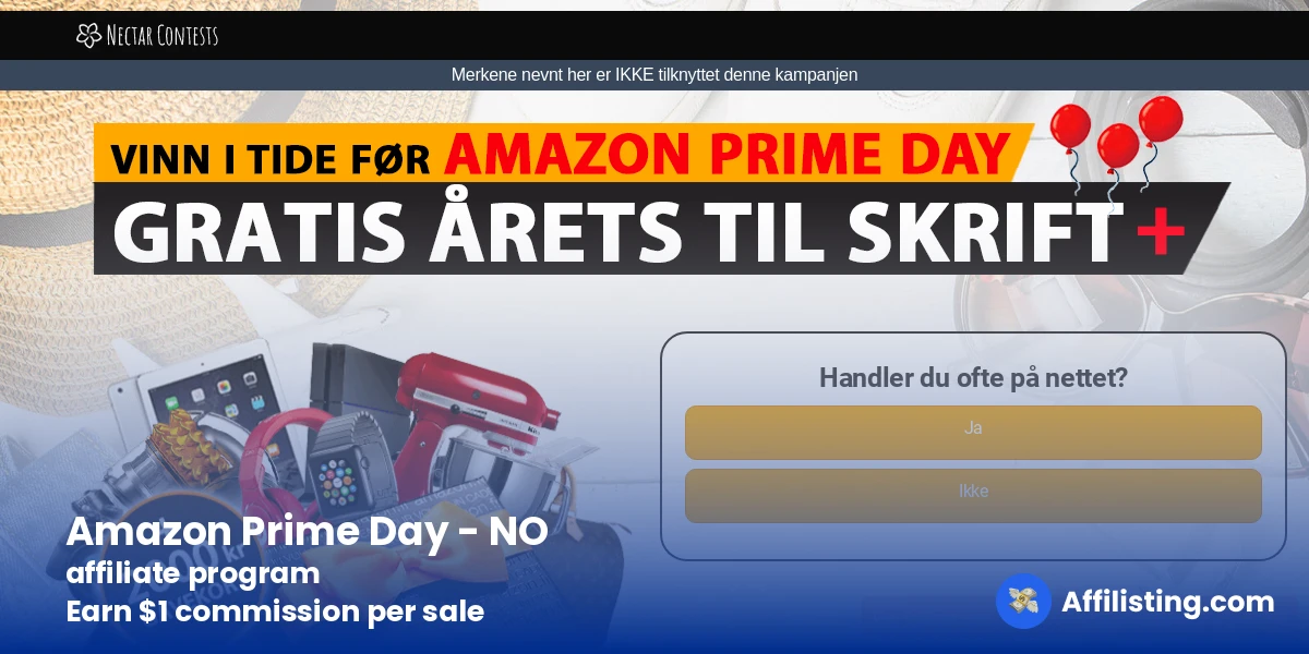 Amazon Prime Day - NO affiliate program