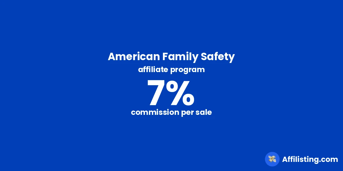 American Family Safety affiliate program