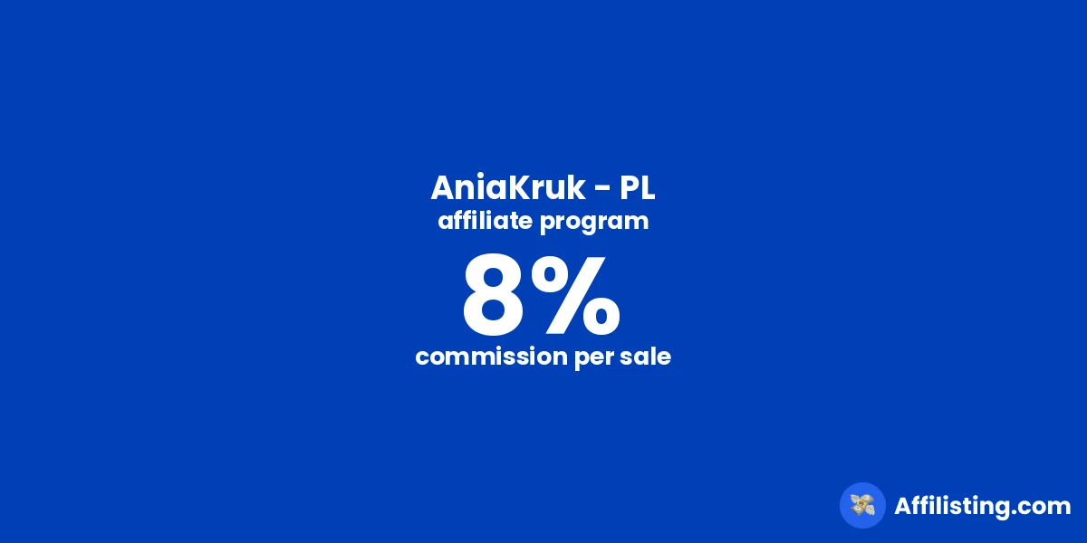 AniaKruk - PL affiliate program