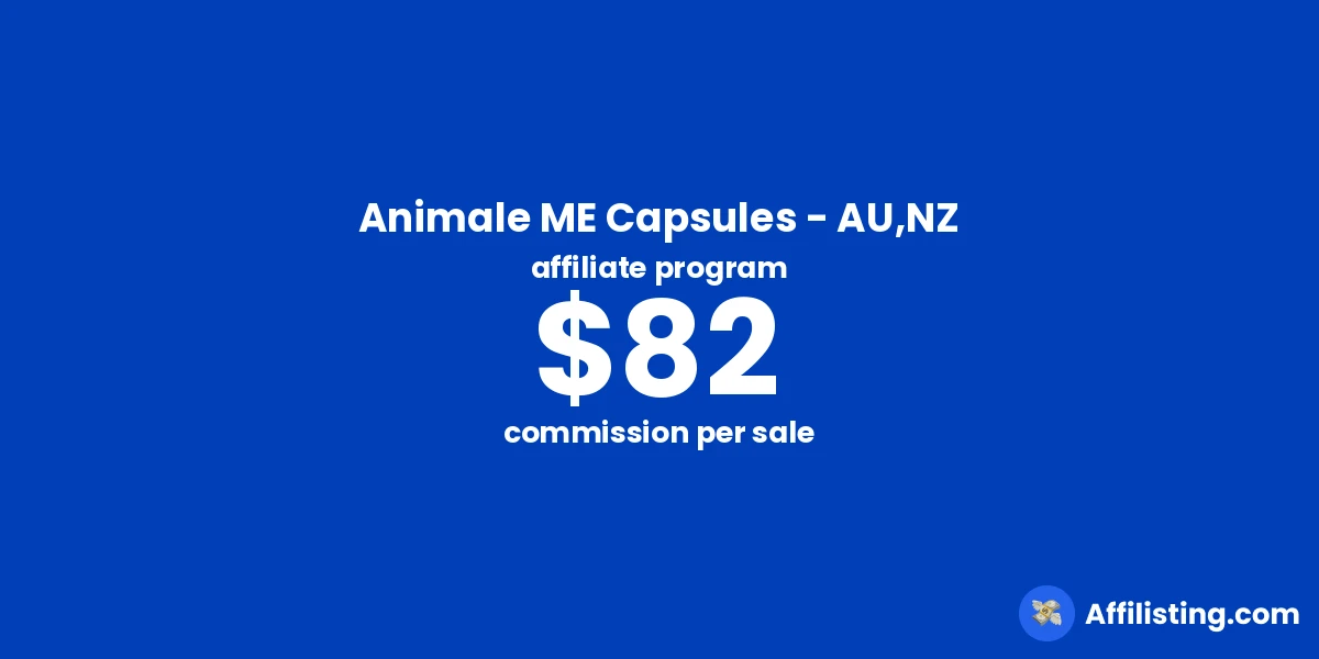 Animale ME Capsules - AU,NZ affiliate program