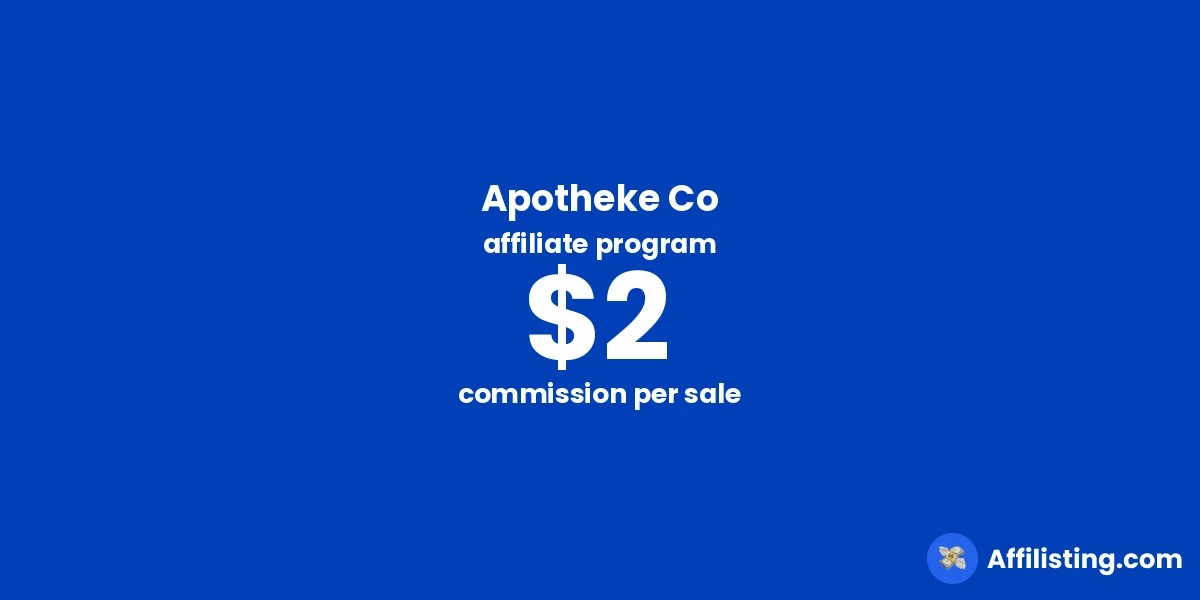 Apotheke Co affiliate program