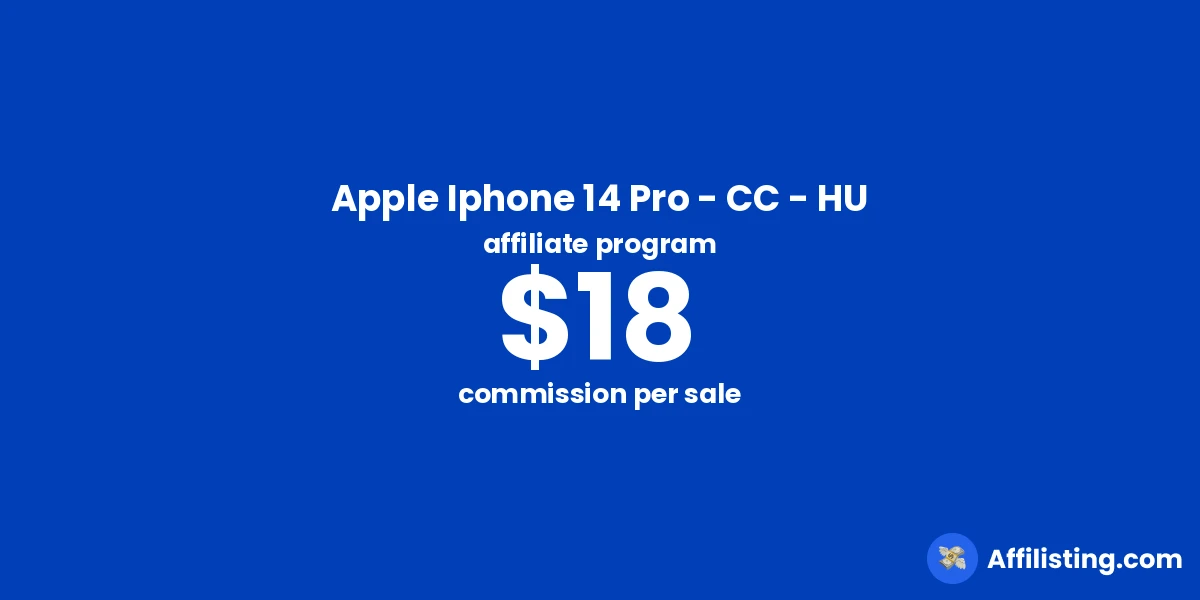 Apple Iphone 14 Pro - CC - HU affiliate program