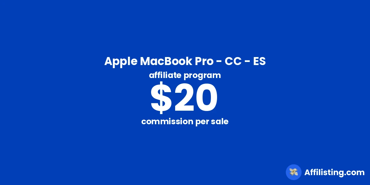 Apple MacBook Pro - CC - ES affiliate program