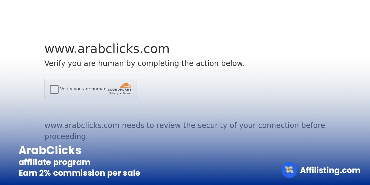 ArabClicks affiliate program