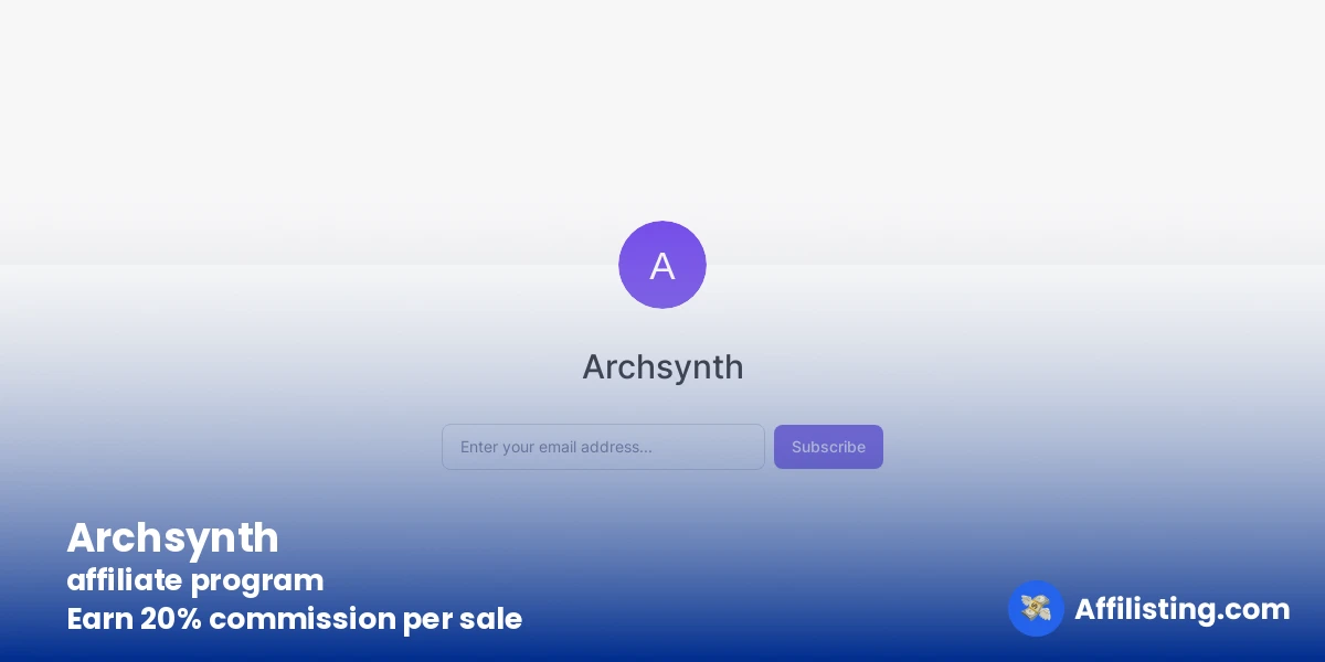 Archsynth affiliate program
