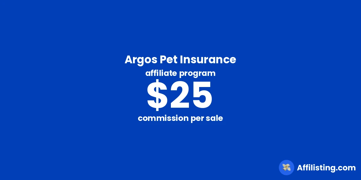Argos Pet Insurance affiliate program