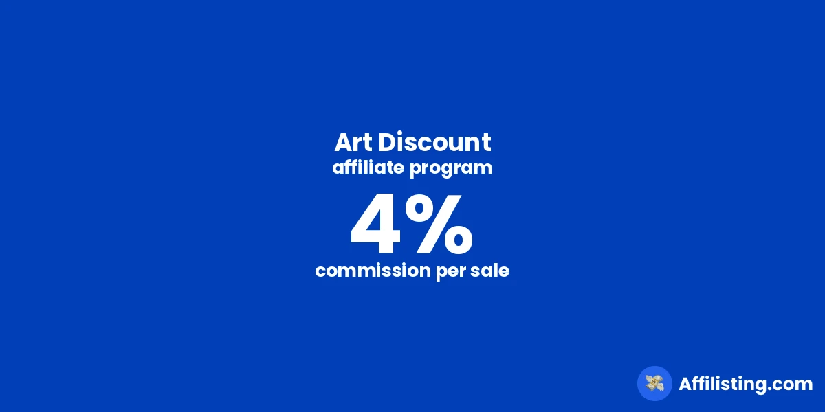 Art Discount affiliate program