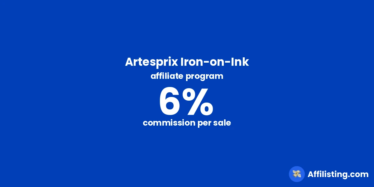 Artesprix Iron-on-Ink affiliate program
