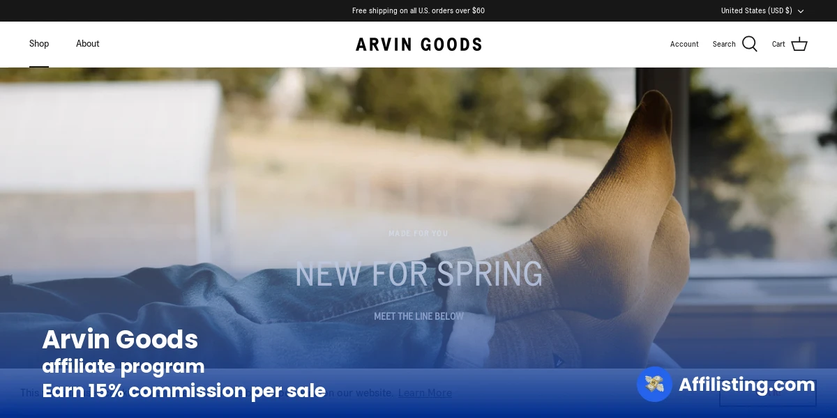 Arvin Goods affiliate program