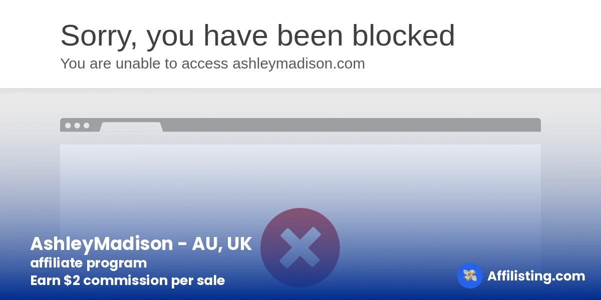 AshleyMadison - AU, UK affiliate program