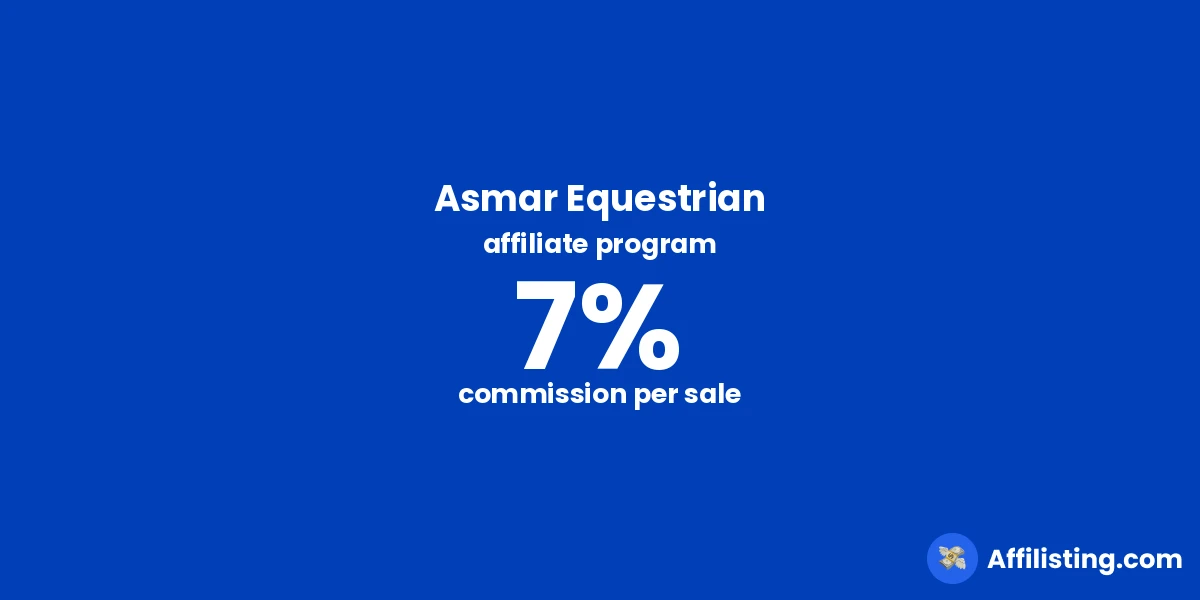 Asmar Equestrian affiliate program