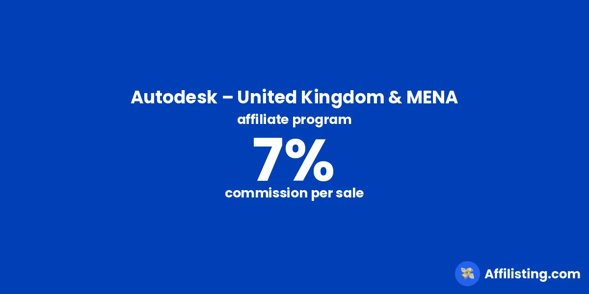 Autodesk – United Kingdom & MENA affiliate program