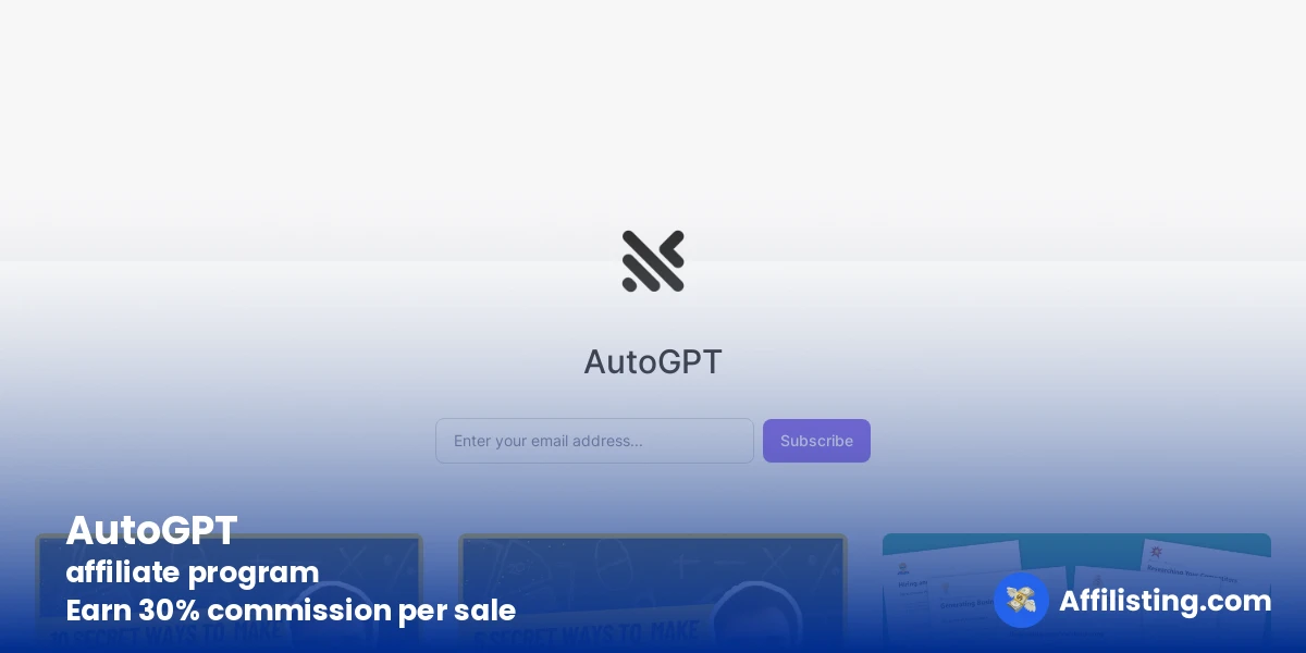 AutoGPT affiliate program