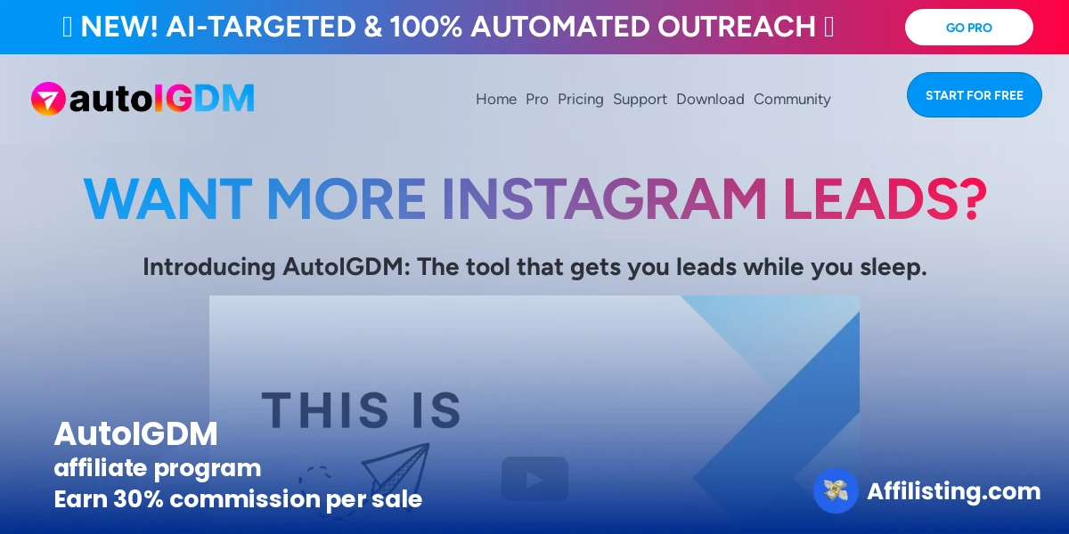 AutoIGDM affiliate program