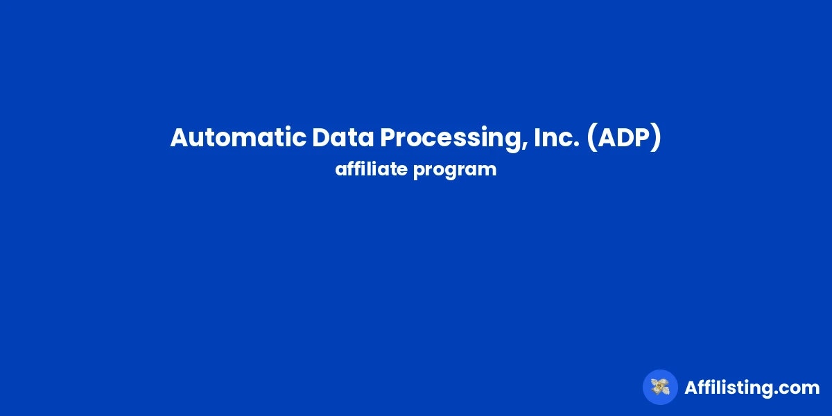 Automatic Data Processing, Inc. (ADP) affiliate program