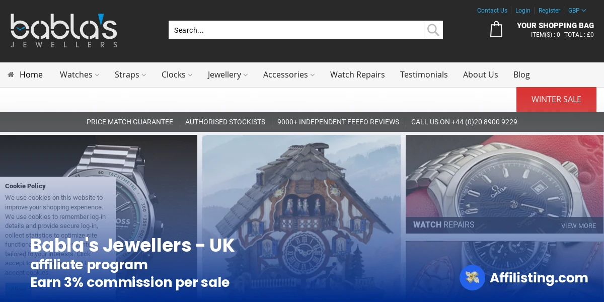 Babla's Jewellers - UK affiliate program