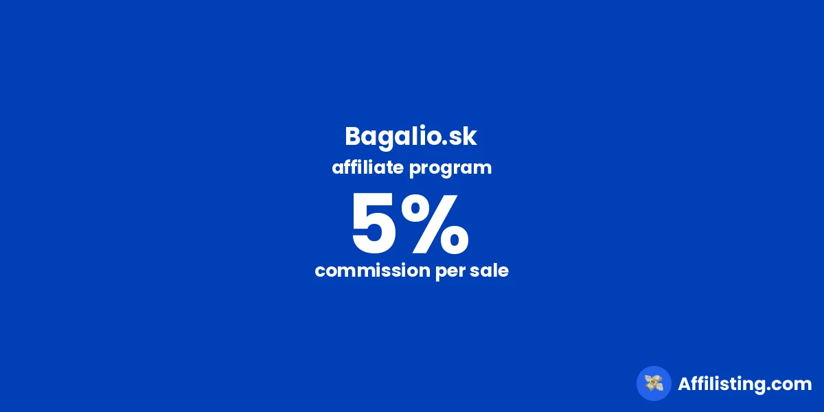 Bagalio.sk affiliate program