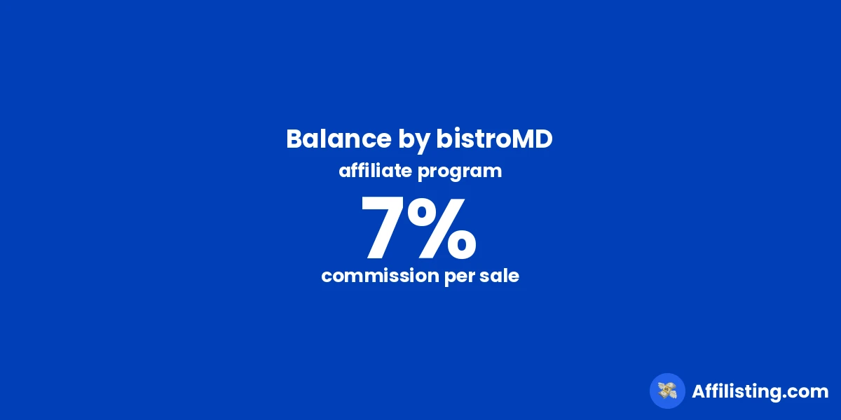 Balance by bistroMD affiliate program